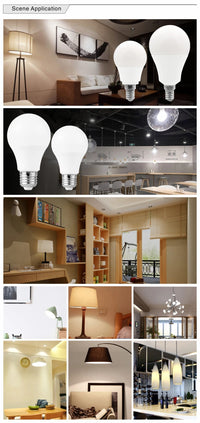 Lot de 10 ampoules LED E27/E14 (20W, 18W, 15W, 12W, 9W, 6W, 3W) - Alimentation 220V - Éclairage spot - Blanc froid/chaud