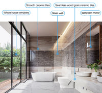 Aspirateur robot pour vitres ABIR WD8, double jet d'eau, essuyage intelligent par IA, laser amélioré, lavage intelligent des parois vitrées.