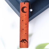 Marque-page bois de santal - Style chinois rétro, motifs célestes