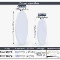 MARPOU LED plafonnier 80W 50W moderne Dimmable lampe intelligente avec télécommande plafonnier pour salon salle de bain cuisine