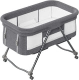 Lit de voyage Baby Grab-and-go avec matelas et roues silencieuses, berceau à bascule convertible, XYT-001