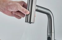 Robinet de lavabo à affichage numérique de température de cascade, pulvérisateur à jet de levage vers le bas, mélangeur d'évier d'eau chaude et froide, robinet de lavage pour salle de bains