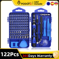 Kit de tournevis magnétique professionnel de précision 122 pièces avec embouts en acier CR-V et pointes magnétiques pour réparations de bricolage
