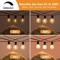 9 M/26 M feston LED Globe chaîne lumière fée LED G40 extérieur pour fête de noël jardin décor guirlande lampe rue Patio arrière-cour