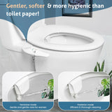 SAMODRA Fixation de bidet ultra mince pour siège de toilette – Double buse, pression d'eau réglable, pulvérisateur de cul non électrique