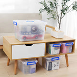 Boîte de rangement avec couvercle, boîte de rangement empilable, coffre de rangement, conteneur de rangement à roulettes, organisateur de placard pour la maison