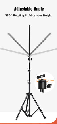 LED lumières vidéo conférence photographie éclairage Selfie lumière Photo Studio lampe avec trépied pour tirer en direct Streaming TikTok Zoom