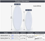 MARPOU LED plafonnier 80W 50W moderne Dimmable lampe intelligente avec télécommande plafonnier pour salon salle de bain cuisine