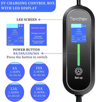 Teschev – chargeur EV 3,5 kw, Type 2, connecteur IEC 62196, 16a, 1 phase, Type 1, SAEJ1772, boîte murale, Station de recharge pour véhicule électrique
