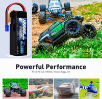 Batterie ZEEE Lipo 6S 10000mAh 22,2V 120C pour drone FPV, avec étui souple et prise EC5, compatible avec voitures et bateaux RC de type désert. Pièces détachées incluses.