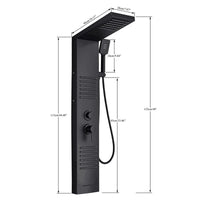Robinet de douche LED, salle de bains, SPA, douche à Jet de Massage, système de colonne noir mat, panneau de douche de pluie cascade, robinet pulvérisateur de Bidet