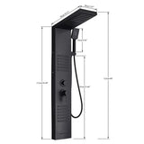 Robinet de douche LED, salle de bains, SPA, douche à Jet de Massage, système de colonne noir mat, panneau de douche de pluie cascade, robinet pulvérisateur de Bidet