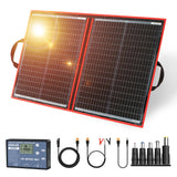 Dokio-Panneau solaire portable et pliable, 18V, 100/160/200/300 W, avec contrôleur 12V pour charger la batterie, adapté au camping