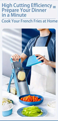 Ensemble de trancheuse et râpe multifonctionnelle pour légumes et fruits, hacher, râper et trancher efficacement, PotTag et plus d'outils de cuisine, 1 pièce