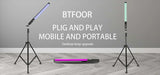 Bâton lumineux RGB avec trépied, lampe LED colorée pour fête, flash portable, éclairage photo et vidéo
