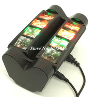 Mini projecteur LED RGBW 8x3W à tête mobile, faisceau araignée, éclairage de scène DMX 512, idéal pour DJ, boîtes de nuit et soirées.
