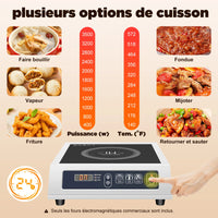 Cuisinière à induction électrique moderne numérique 3500 watts table de cuisson à induction commerciale