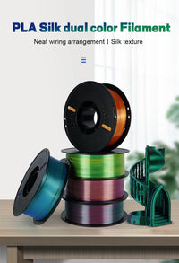 KEEPANG – Filament d'imprimante 3D PLA en soie, 5KG, Filaments de couleurs simples/doubles/Triples, 2.2LBS, 1KG/rouleau, 1.75mm ± 0.02MM, matériau d'impression 3D