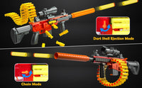 Pistolet jouet VATOS Blaster pour enfants, mode lancer de cartouches, mode tir en chaîne, chargeur 24 fléchettes, manuel, pistolet en mousse, jeu de tir pour garçons de 6 à 8 ans