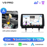 Junsun Qualcomm 8-Core 360 Camera Wireless CarPlay Android Auto Car Radio for Renault Clio 3 2005-2014 GPS Multimedia