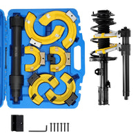 SucceBuy Compresseur de ressort de jambe de force Macpherson Kit de compresseur de ressort de jambe de force Interchangeable Extracteur de bobine de jambe de force Outil de retrait