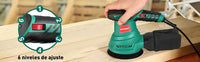 HYCHIKA 300W ponceuse orbitale aléatoire avec 12 pièces papier de verre 6 vitesses 230V ponceuse pour outils de polissage du bois et du métal