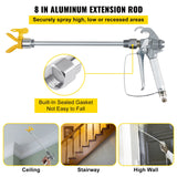 Kit de tuyau de pulvérisation de peinture sans air SucceBuy : tube en fibre haute pression de 15 m (50 pi) et 248 bars (3 600 psi), perche de 20 cm (8 po) avec buse 517 et protection de buse.