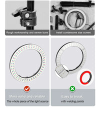 Éclairage de remplissage de photographie LED avec trépied, appareil Photo, cercle de Studio Photo, anneau lumineux pour Selfie, lampe de téléphone, vidéo Youtube