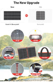Dokio-Panneau solaire portable et pliable, 18V, 100/160/200/300 W, avec contrôleur 12V pour charger la batterie, adapté au camping