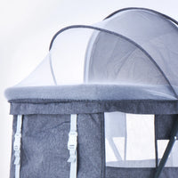 Lit de voyage Baby Grab-and-go avec matelas et roues silencieuses, berceau à bascule convertible, XYT-001