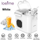 Machine à glaçons Loefme Desktop entièrement automatique en forme de balle, 12 kg/24 h, production de glace rapide, idéale pour un usage domestique, nettoyage automatique.