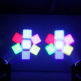 Projecteur LED RGBW 4 en 1 7x40W à effet œil d'abeille + Wash Zoom testa mobile DMX pour éclairage de scène de discothèque, bar, boîte de nuit ou DJ