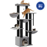 Gros arbre à chat pour chats de grande taille tour à chat robuste avec plusieurs niveaux maison à chat arbre d'escalade avec hamac 11 poteaux en Sisal grand perche