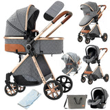 Poussette bébé 3 en 1 poussette légère pour nouveau-nés voyage pliable bébé voitures infantile poussette landau siège auto bébé