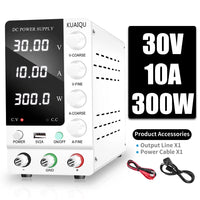 KUAIQU Adjustable Switching DC Power Supply 30V 10A 6A Lab Bench Power Supply 60V 5A 120V 3A Output Preset Current 20A 30A 60A