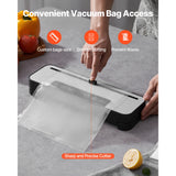 SucceBuy 60Kpa 100W Machine de scellage sous vide 5-en-1 scelleuse alimentaire multifonctionnelle avec système de scellage d'air automatique de coupe intégrée