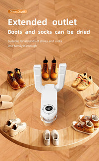 Sèche-chaussures à minuterie intelligente, sèche-chaussures télescopique réglable, désodorisant, séchage rapide