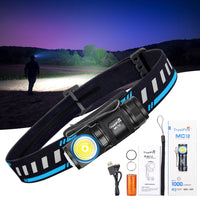 TrustFire MC12 EDC lampe frontale LED puissante 1000Lumens lampe frontale Rechargeable magnétique XP-L HI lampe torche de Camping