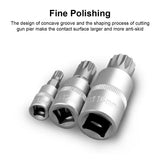 [EU Stock] 10pc clé à douille 1/2 douilles multi-dents internes jeu de douilles M4-M18 Allen Hex Cliquet Enroulé M-Sleeve Drive Socket