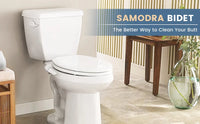SAMODRA Fixation de bidet ultra mince pour siège de toilette – Double buse, pression d'eau réglable, pulvérisateur de cul non électrique