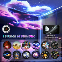 Projecteur de ciel étoilé de type planétarium, veilleuse galaxie rotative à 360° avec télécommande et minuterie, lampe d'ambiance pour chambre d'enfant