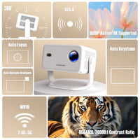 Magcubic – projecteur natif 1080P 650ANSI 8K Android14 L018, avec Correction automatique du Keystone, mise au point, Wifi6 BT5.4, film Portable pour l'extérieur