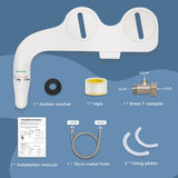 SAMODRA Fixation de bidet ultra mince pour siège de toilette – Double buse, pression d'eau réglable, pulvérisateur de cul non électrique