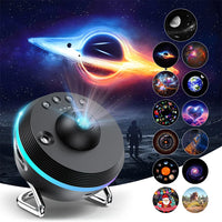 Projecteur de ciel étoilé de type planétarium, veilleuse galaxie rotative à 360° avec télécommande et minuterie, lampe d'ambiance pour chambre d'enfant