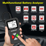 Testeur de batterie automobile KINGBOLEN BM550 : détection 6 V, 12 V et 24 V, analyseur de batterie automobile, capacité de démarrage à froid (CCA) de 100 à 2 000 mAh, outil d’analyse de la forme d’onde de la batterie.