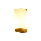 Applique murale d'intérieur en bois, lampe murale moderne E27 au design minimaliste, abat-jour en verre, idéale pour chambre, salon, couloir ou café.