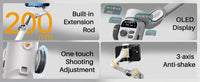 AOCHUAN – stabilisateur de cardan intelligent X2 à 3 axes, pour iPhone et Smartphone Android, avec pôle d'extension intégré, affichage LED