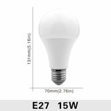 Lot de 10 ampoules LED E27/E14 (20W, 18W, 15W, 12W, 9W, 6W, 3W) - Alimentation 220V - Éclairage spot - Blanc froid/chaud