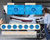 Feyree 22KW 32A Type2 EV chargeur 11KW 3P EVSE Wallbox 7.6KW 1P 4.3 pouces écran nouveau Smart APP contrôle Station de charge chargeur de voiture