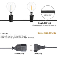 9 M/26 M feston LED Globe chaîne lumière fée LED G40 extérieur pour fête de noël jardin décor guirlande lampe rue Patio arrière-cour